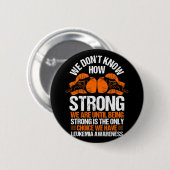 Leukemiebewustzijn Bloedkanker Oranje lint Ronde Button 5,7 Cm (Voorkant /achterkant)