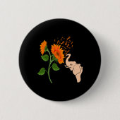 Leukemiebewustzijn Bloem Ronde Button 5,7 Cm (Voorkant)