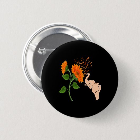 Leukemiebewustzijn Bloem Ronde Button 5,7 Cm (Voorkant /achterkant)