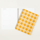 Leukemiebewustzijn geruit oranje lint planner (Display)