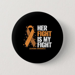 Leukemiebewustzijn Haar Strijd Is Mijn Strijd Leuk Ronde Button 5,7 Cm