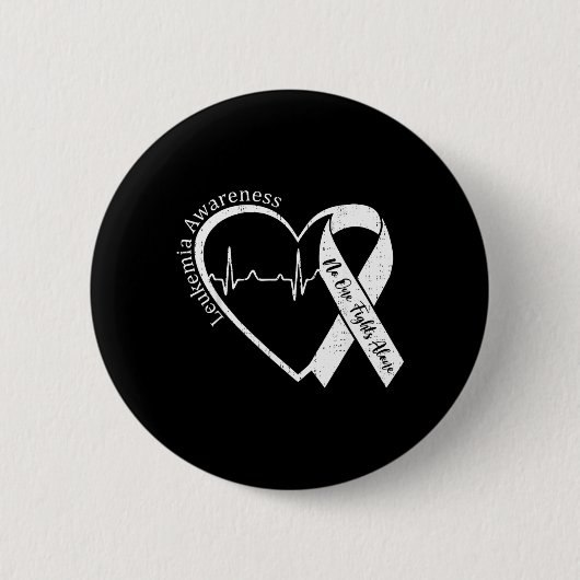 Leukemiebewustzijn Hart Oranje Ondersteuning Manne Ronde Button 5,7 Cm (Voorkant)