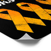 Leukemiebewustzijn Kankeroverlevende Oranje lint Poster (Hoek)