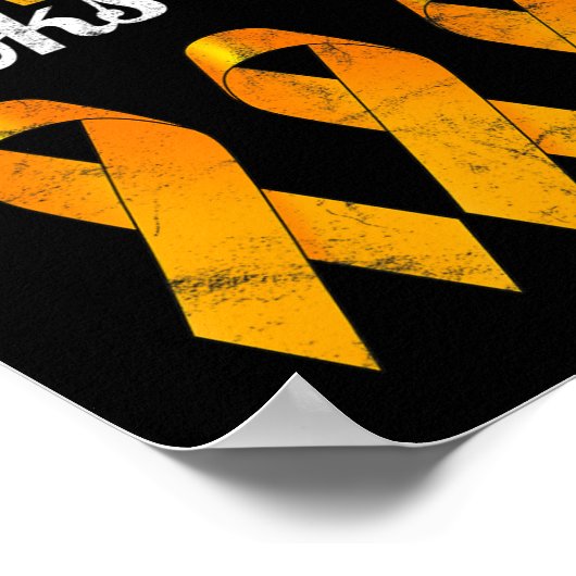 Leukemiebewustzijn Kankeroverlevende Oranje lint Poster (Hoek)