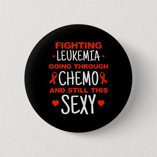 Leukemiebewustzijn Kankerstrijder tegen leukemie Ronde Button 5,7 Cm (Voorkant)