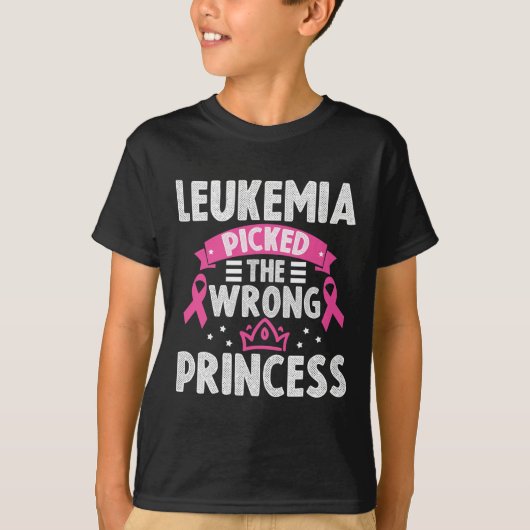 Leukemiebewustzijn Leukemie koos de verkeerde prin T-shirt (Voorkant)
