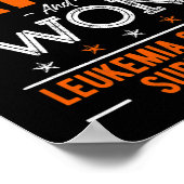 Leukemiebewustzijn Overlevende kankerbestrijder Poster (Hoek)