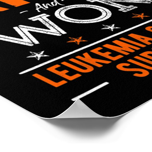 Leukemiebewustzijn Overlevende kankerbestrijder Poster (Hoek)