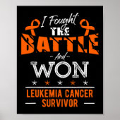 Leukemiebewustzijn Overlevende kankerbestrijder Poster (Voorkant)