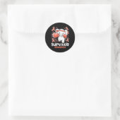 Leukemiebewustzijn overlevende schattige bokselefa ronde sticker (Tas)