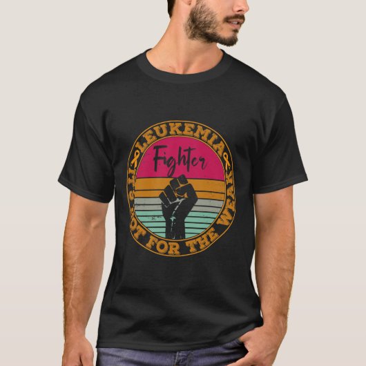 Leukemiebewustzijn Retro Fighter Warrior T-shirt (Voorkant)