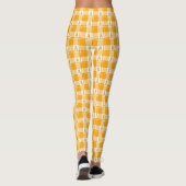 Leukemiebewustzijns Plaid Oranje Lint Leggings (Achterkant)
