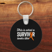 Leukemiebewustzijnsproducten Overlevende bloedkank Sleutelhanger (Voorkant)