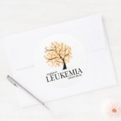 Leukemieboom Ronde Sticker (Envelop)