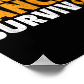 Leukemiekanker Overlevende Oranje lintgevoeligheid Poster (Hoek)