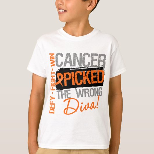Leukemiekanker trok de verkeerde diva t-shirt (Voorkant)