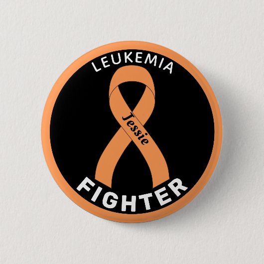 Leukemiekanker Verstrijder lintzwart Button (Voorkant)