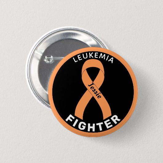 Leukemiekanker Verstrijder lintzwart Button (Voorkant /achterkant)