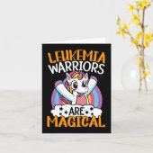 Leukemiepatiënten zijn Magische Unicorn Leukemie A Kaart (Gele Bloem)