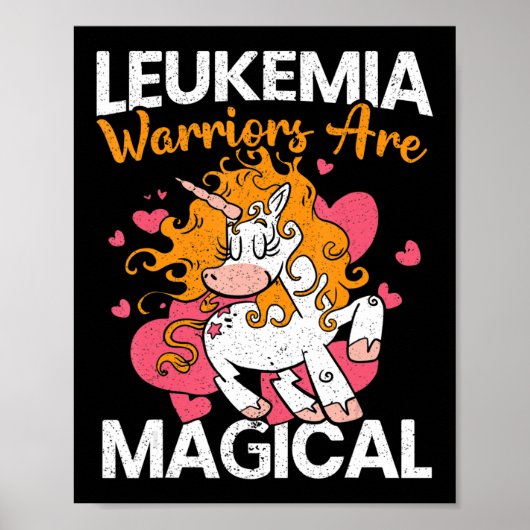 Leukemiepatiënten zijn Magische Unicorn Leukemie A Poster (Voorkant)