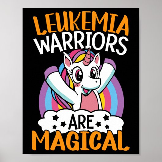 Leukemiepatiënten zijn Magische Unicorn Leukemie A Poster (Voorkant)