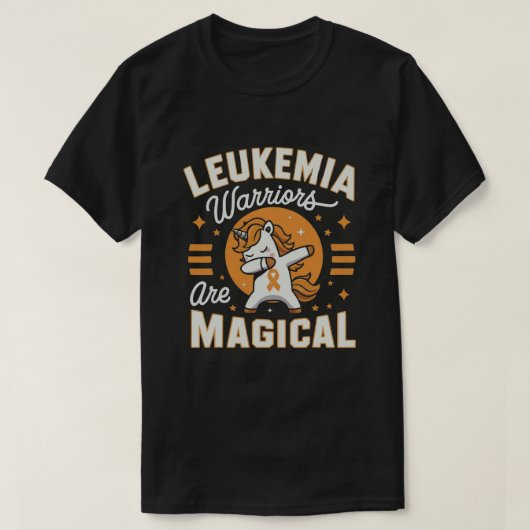 Leukemiepatiënten zijn Magische Unicorn Leukemie A T-shirt (Design voorkant)