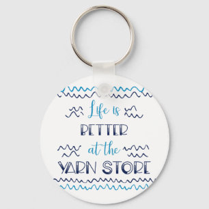 Leuker bij de garenwinkel Grappige brei spreuk Sleutelhanger
