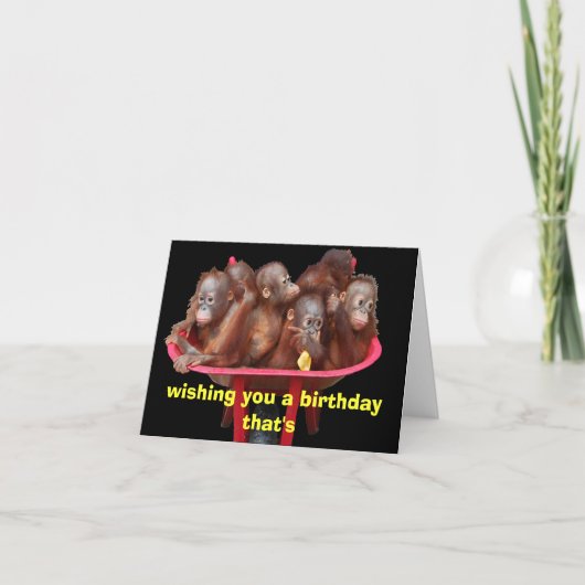 Leuker dan een vat apen Verjaardag Kaart (Voorkant)