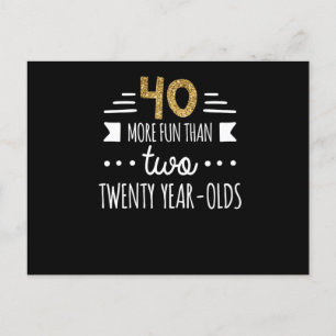 Leuker Dan Twee Twintigjarigen 40e Verjaardag Te Briefkaart