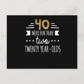 Leuker Dan Twee Twintigjarigen 40ste Verjaardag Te Briefkaart (Voorkant)