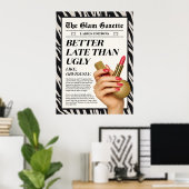 Leuker Laat Dan Lelijk Grappige Krantenposter Poster (Thuiskantoor)