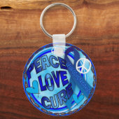 Leukodystrofie BEWUSTMAKING VREDESLOVE CURE Sleutelhanger (Voorkant)