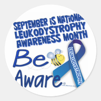 LEUKODYSTROFIE BEWUSTMAKINGSMAAND RONDE STICKER