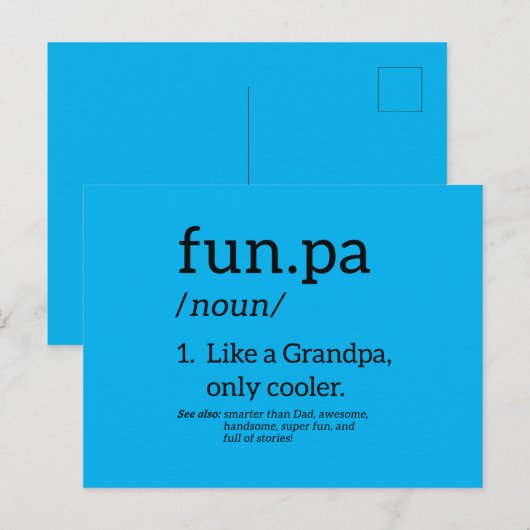 Leukpa Als Een Opa Maar Dan Cooler Briefkaart (Voorkant / Achterkant)