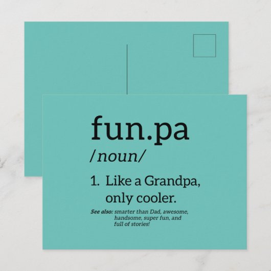 Leukpa Als Een Opa Maar Dan Cooler Briefkaart (Voorkant / Achterkant)