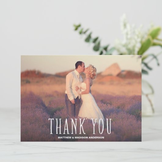 Leukste bedankt | Bedankkaart bruiloft (Staand voorkant)