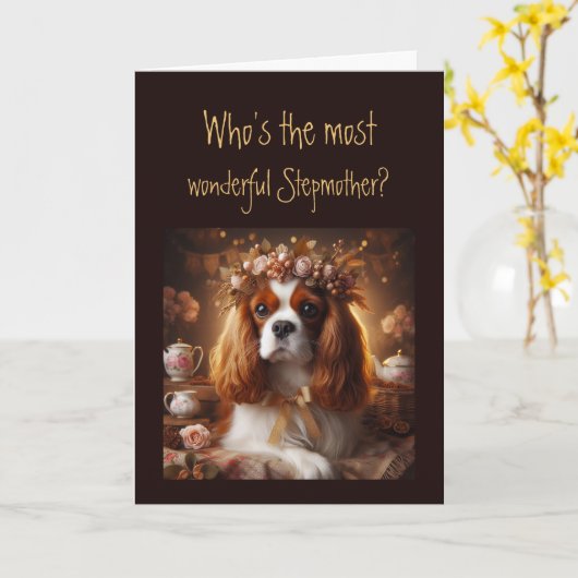 Leukste en mooiste stiefmoeder? Birthday Kaart (Gele Bloem)