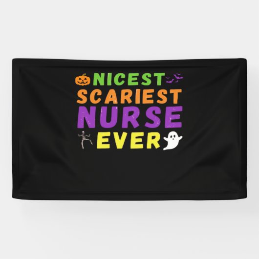 Leukste engste verpleegster ooit grappige Hallowee Spandoek (Horizontaal)