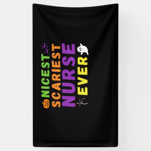 Leukste engste verpleegster ooit grappige Hallowee Spandoek (Verticaal)