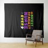 Leukste engste verpleegster ooit grappige Hallowee Wandkleed (In Situ (horizontaal))