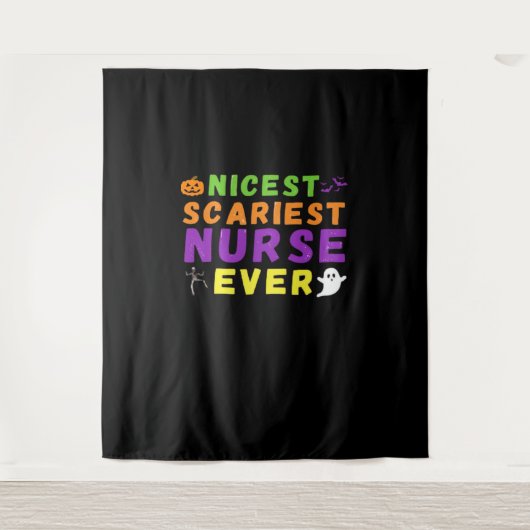 Leukste engste verpleegster ooit grappige Hallowee Wandkleed (Voorkant)