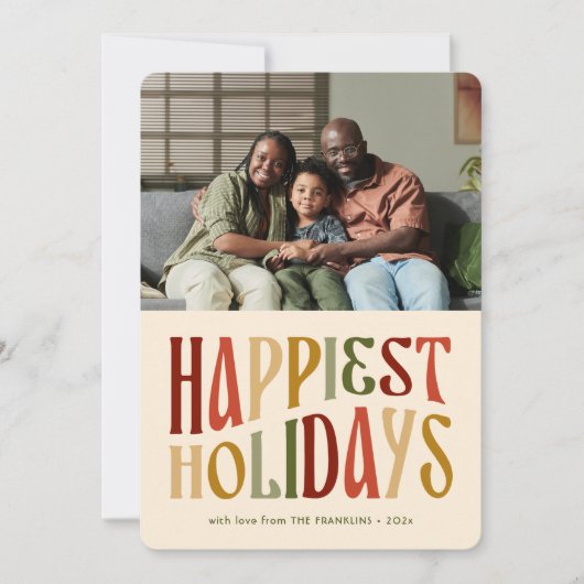 Leukste Feestdagen Leuke Retro Kerstkaart (Voorkant)