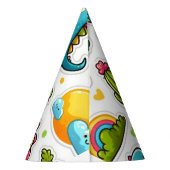 Leukste Happy Dinosaurs Design verjaardagsfeestje Feesthoedjes (Achterkant)