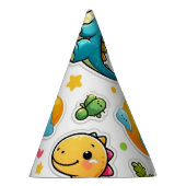 Leukste Happy Dinosaurs Design verjaardagsfeestje Feesthoedjes (Rechts)
