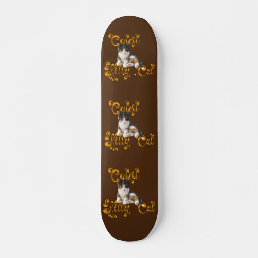 Leukste Kat - Kitty Cat - Internationale Kattendag Persoonlijk Skateboard (Voorkant)