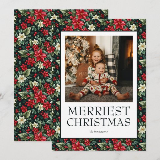 Leukste kerstfoto feestdagenkaart (Voorkant / Achterkant)