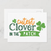 Leukste klavertje in de Patch Clover St. Patrick's Briefkaart (Voorkant / Achterkant)