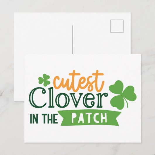 Leukste klavertje in de Patch Clover St. Patrick's Briefkaart (Voorkant / Achterkant)