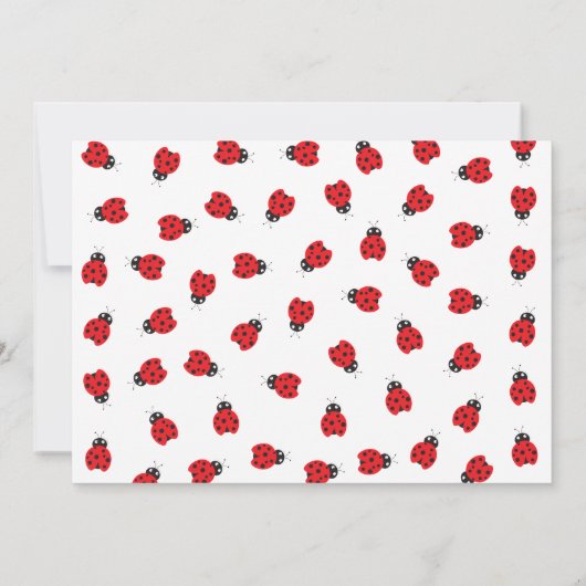 Leukste kleine lieveheersbeestje kinderen verjaard bedankkaart (Achterkant)