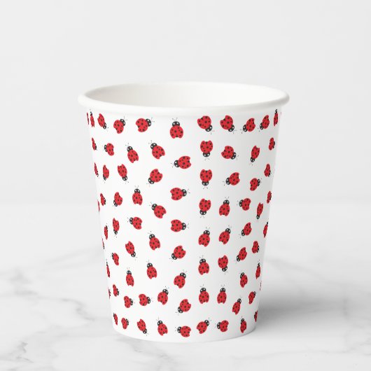 Leukste kleine lieveheersbeestje kinderen verjaard papieren bekers (Voorkant)